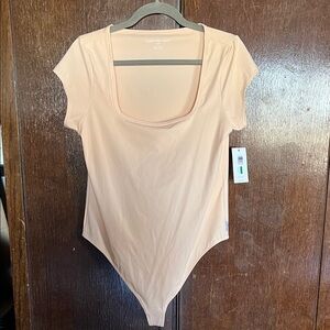 Calvin Klein Women's Peach Bodysuit Top